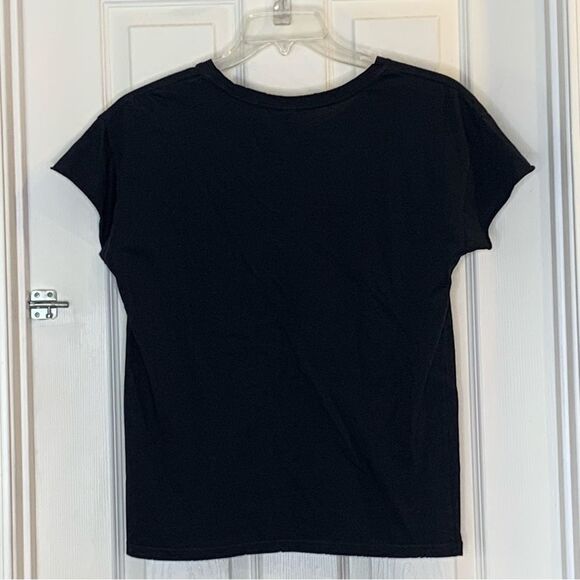 Je t'aime Tee in Black with Gold Foil Print Size Small - Picture 2 of 11